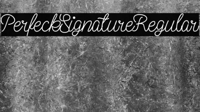 PerfeckSignatureRegular Font examples