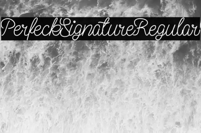 PerfeckSignatureRegular Font examples