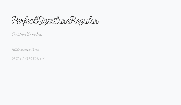 PerfeckSignatureRegular Business Card