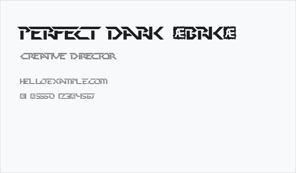 Perfect Dark [BRK] Business Card