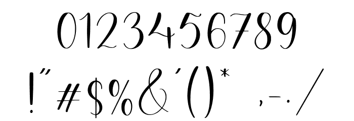 Perfect Garden Font OTHER CHARS