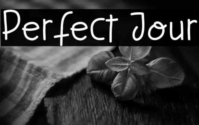 Perfect Jour Font examples