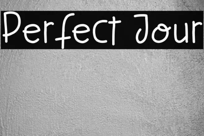 Perfect Jour Font examples