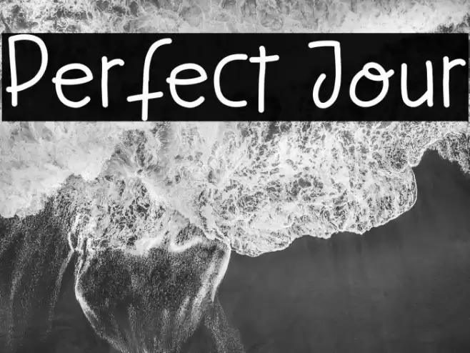 Perfect Jour Font examples