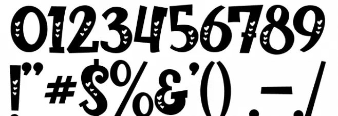 Perfect Love Carved Font OTHER CHARS