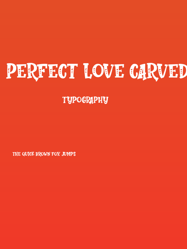 Perfect Love Carved Poster