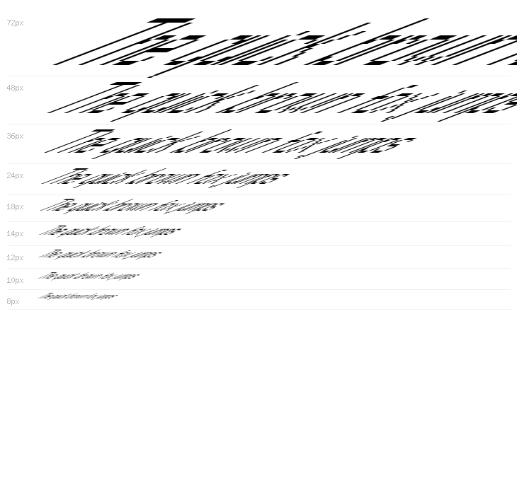 Perfect Pixel Italic TestDrive Waterfall