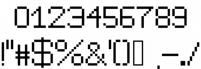 Perfect Pixel Font OTHER CHARS