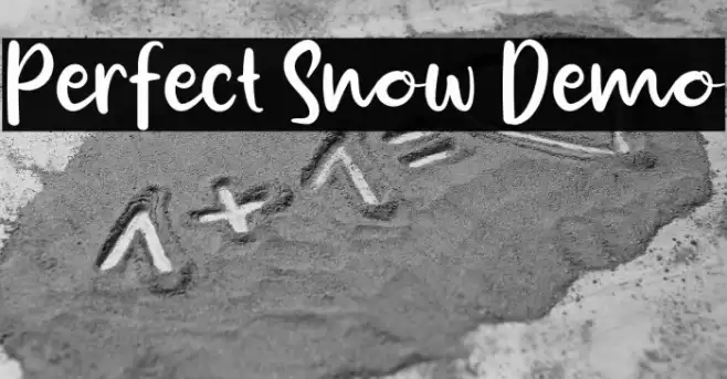 Perfect Snow Demo フォント examples