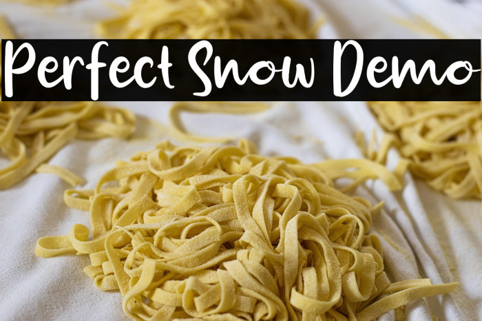 Perfect Snow Demo خط examples
