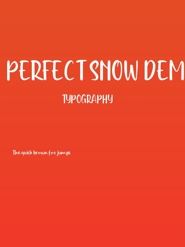 Perfect Snow Demo Poster