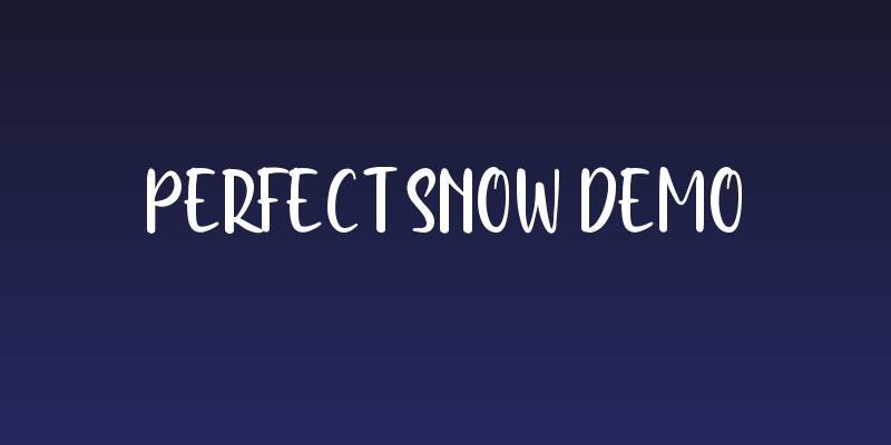 Perfect Snow Demo Social Header