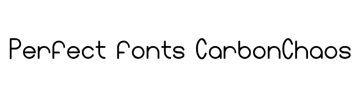 Perfect fonts CarbonChaos  नि: शुल्क फ़ॉन्ट्स डाउनलोड