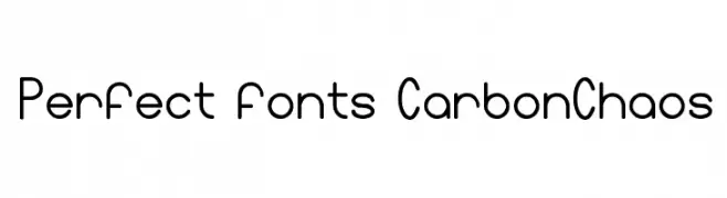 Perfect fonts CarbonChaos  font caratteri gratis