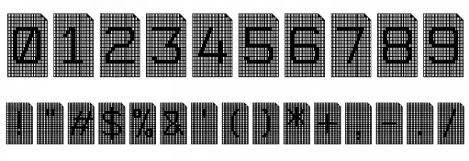 Perfocard 4F Font OTHER CHARS