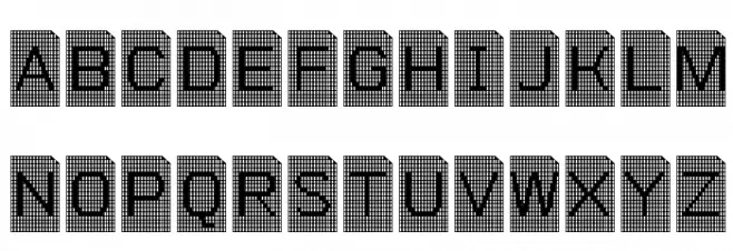 Perfocard 4F 字体 大写