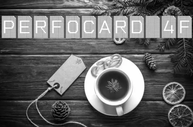 Perfocard 4F Font examples