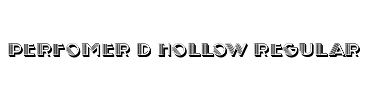 Perfomer 3D Hollow Regular  Frei Schriftart Herunterladen