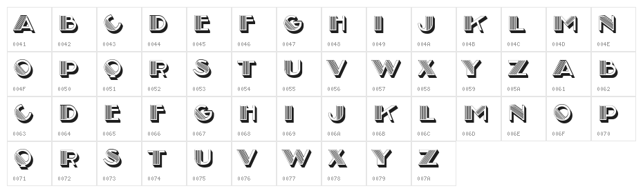 Perfomer 3D Hollow Regular Character Map