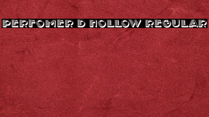 Perfomer 3D Hollow Regular Example 3