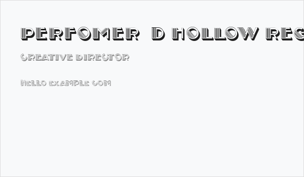 Perfomer 3D Hollow Regular Business Card