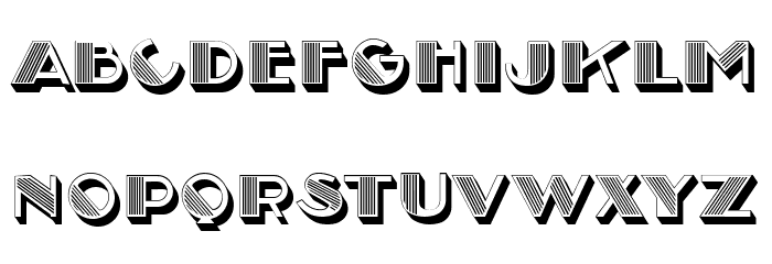 Perfomer 3D Hollow Regular Font LOWERCASE
