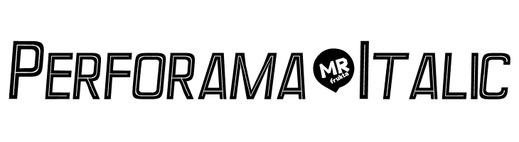 Perforama-Italic Font