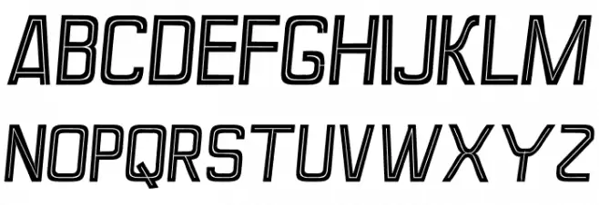 Perforama-Italic फ़ॉन्ट अपरकेस