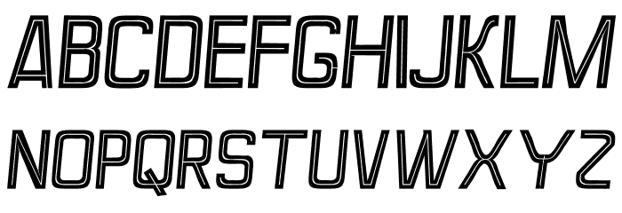 Perforama-Italic Font LOWERCASE