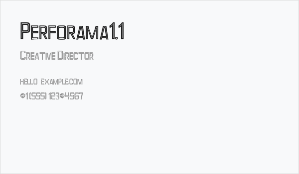 Perforama1.1 Business Card