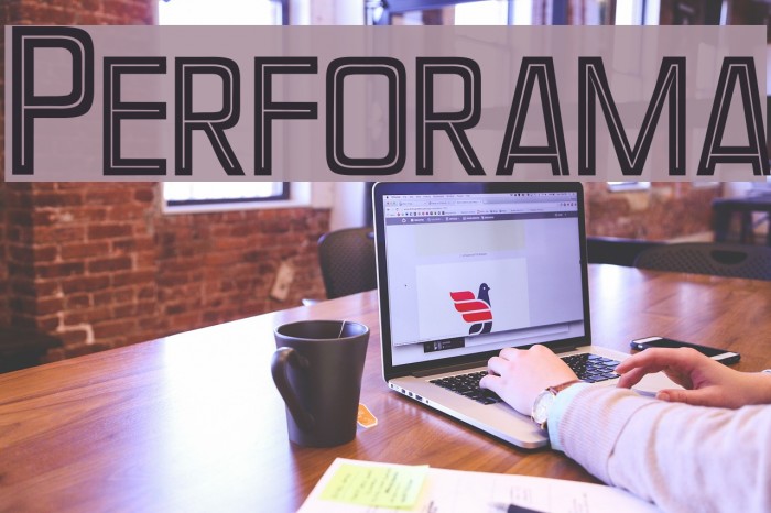 Perforama Font examples
