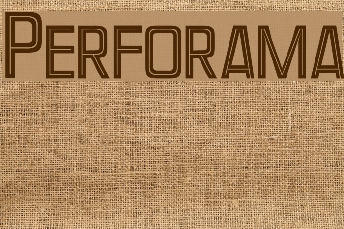 Perforama Font examples