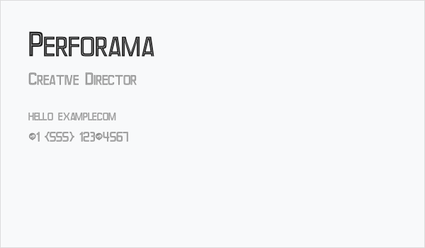 Perforama Business Card