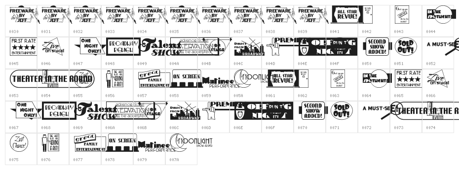 Performance! JL Character Map