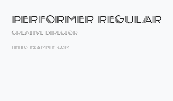 Performer Regular Business Card
