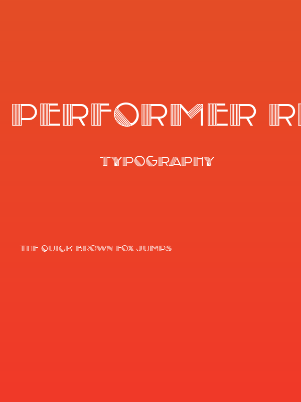 Performer Regular Poster