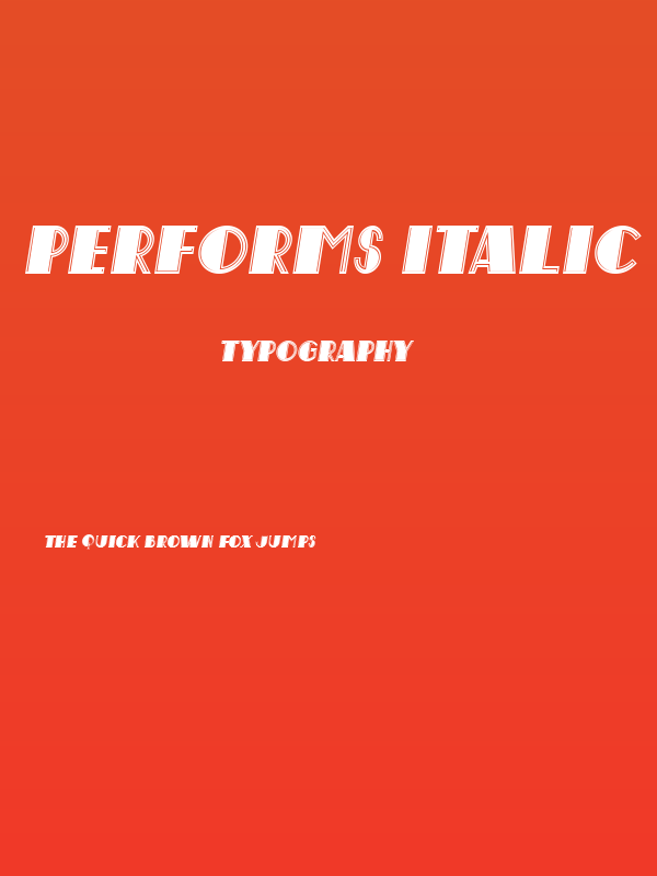 Performs Italic Poster