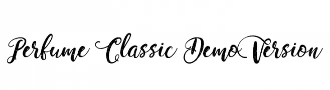 Perfume Classic Demo Version  Скачать бесплатные шрифты