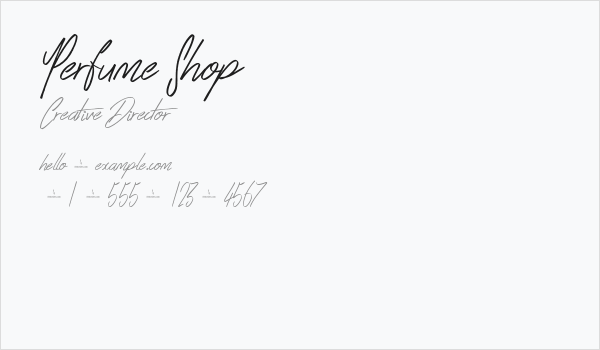 Perfume Shop Business Card