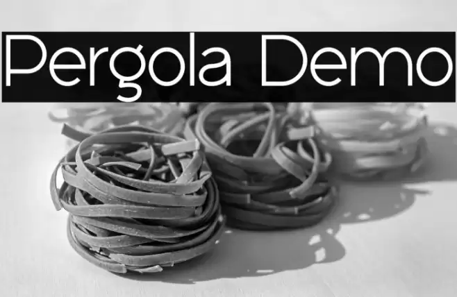Pergola Demo Font examples