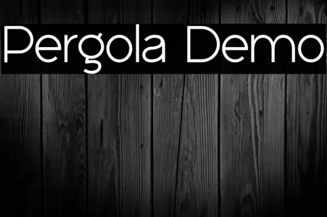 Pergola Demo Font examples