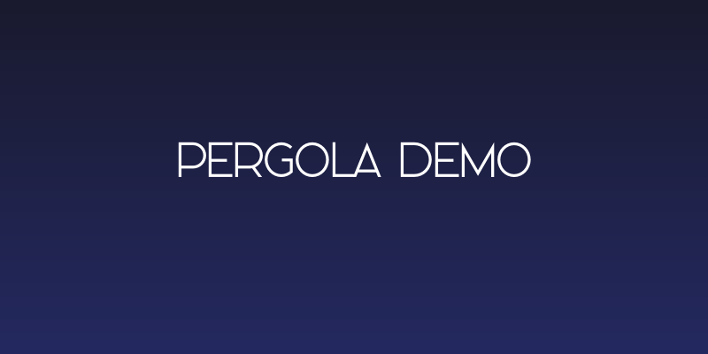 Pergola Demo Social Header