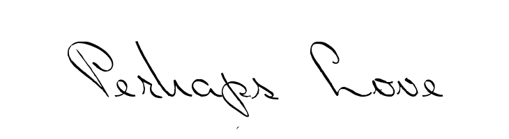 Perhaps Love  免费字体下载