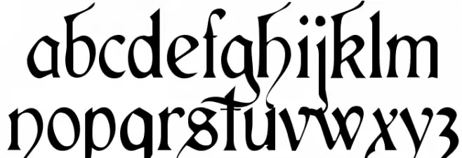 Perigord Schriftart Kleinbuchstaben