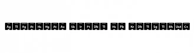 Periodic Table of Elements  नि: शुल्क फ़ॉन्ट्स डाउनलोड