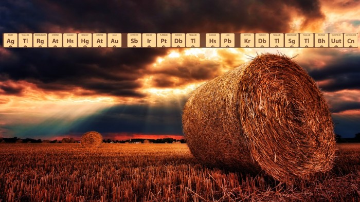 Periodic Table of Elements Font examples