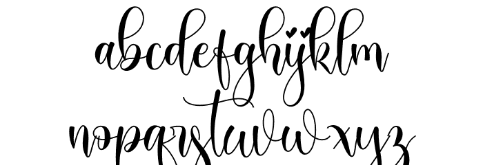 Perisha Font LOWERCASE