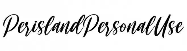 Perisland Personal Use  Frei Schriftart Herunterladen