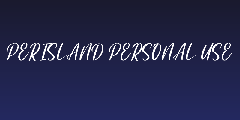 Perisland Personal Use Social Header