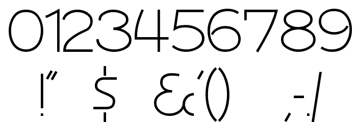 Perisphere フォント その他の文字